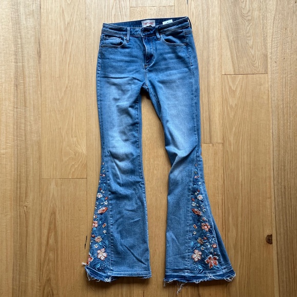 DRIFTWOOD Denim - Driftwood Farrah embroidered flare jeans, 27x34